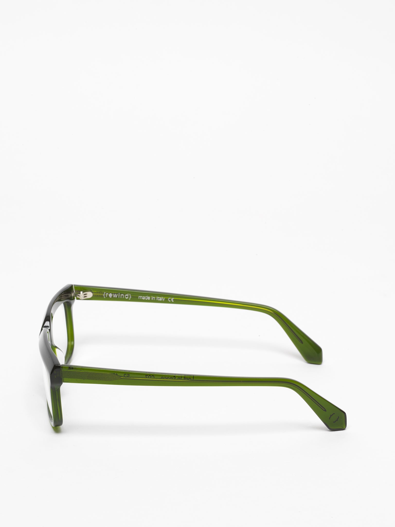 Lost in Space unisex eyeglasses by Rewind Eyewear, green transparent acetate frame