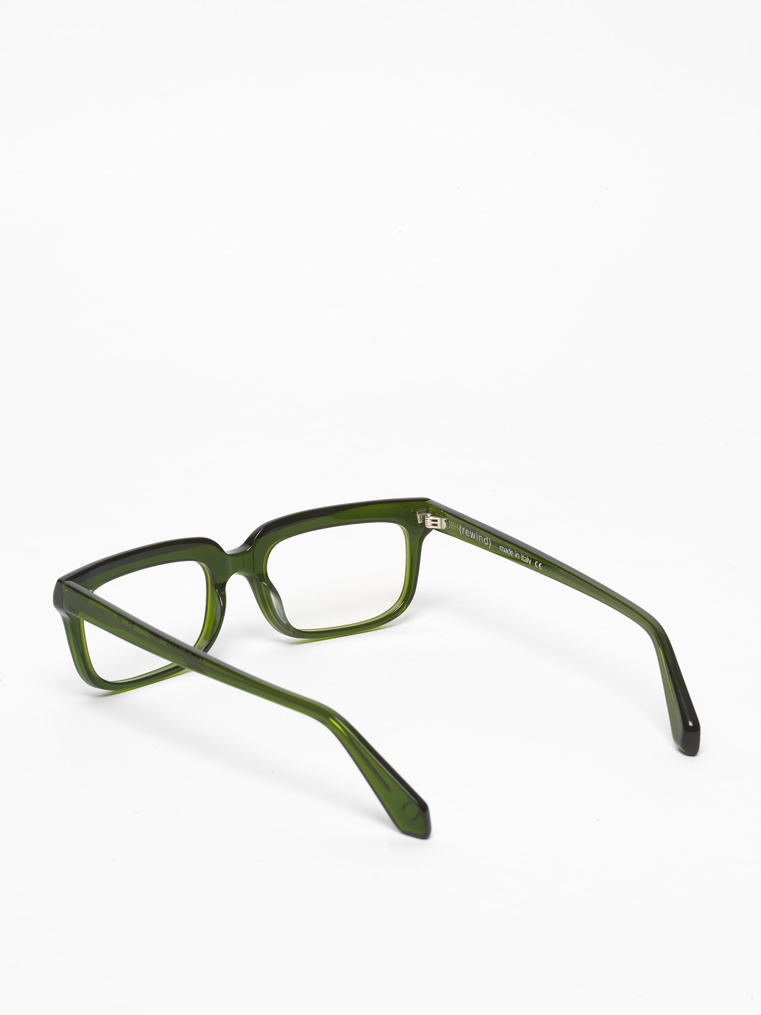Lost in Space unisex eyeglasses by Rewind Eyewear, green transparent acetate frame