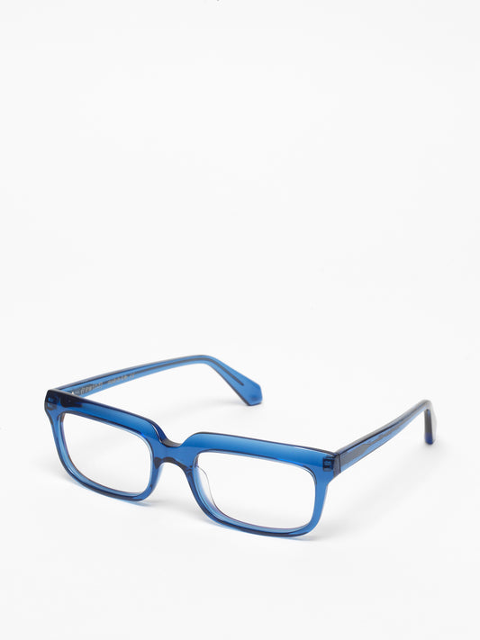 Lost in Space unisex eyeglasses by Rewind Eyewear, blue transparent acetate frame