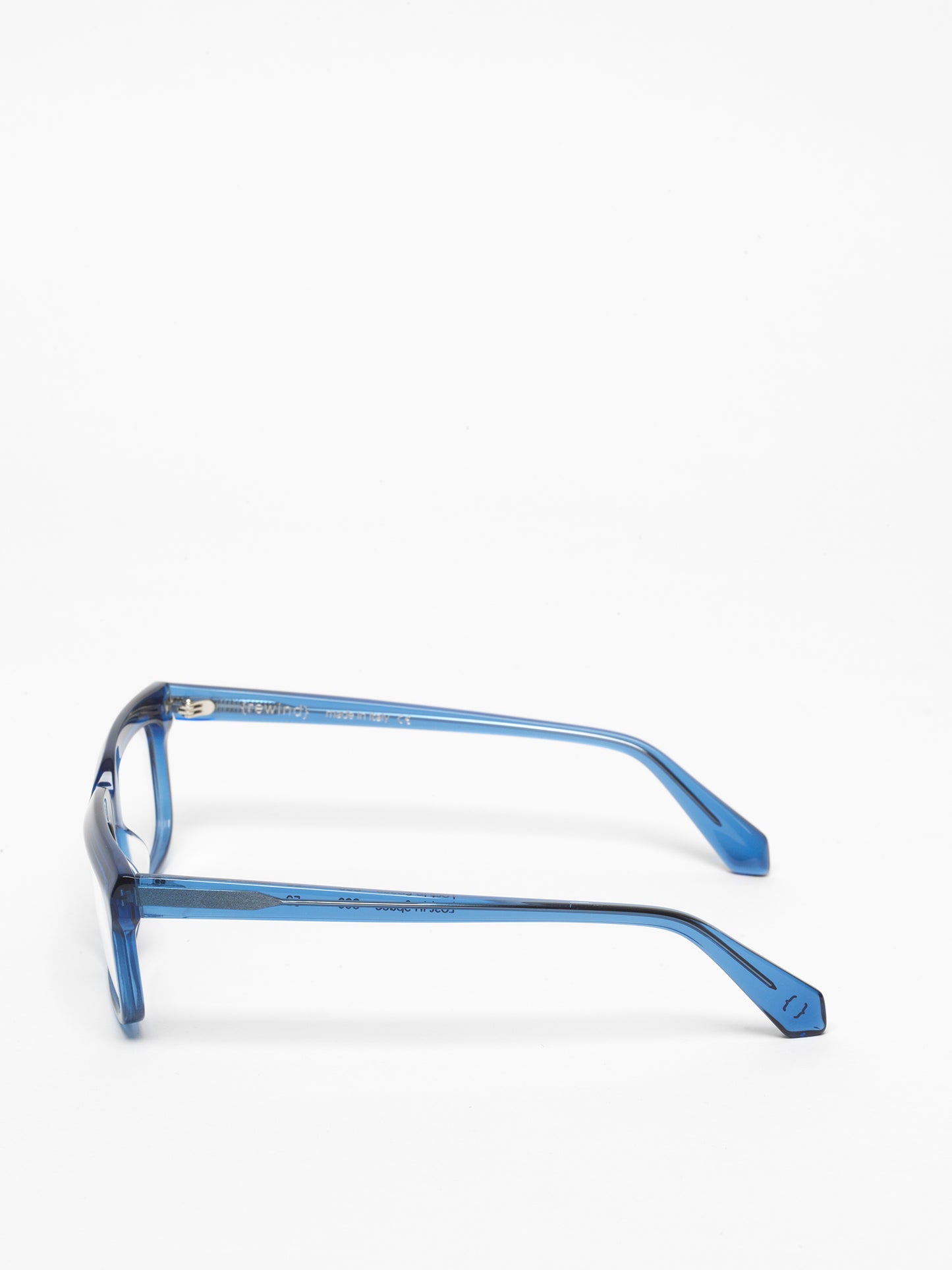 Lost in Space unisex eyeglasses by Rewind Eyewear, blue transparent acetate frame