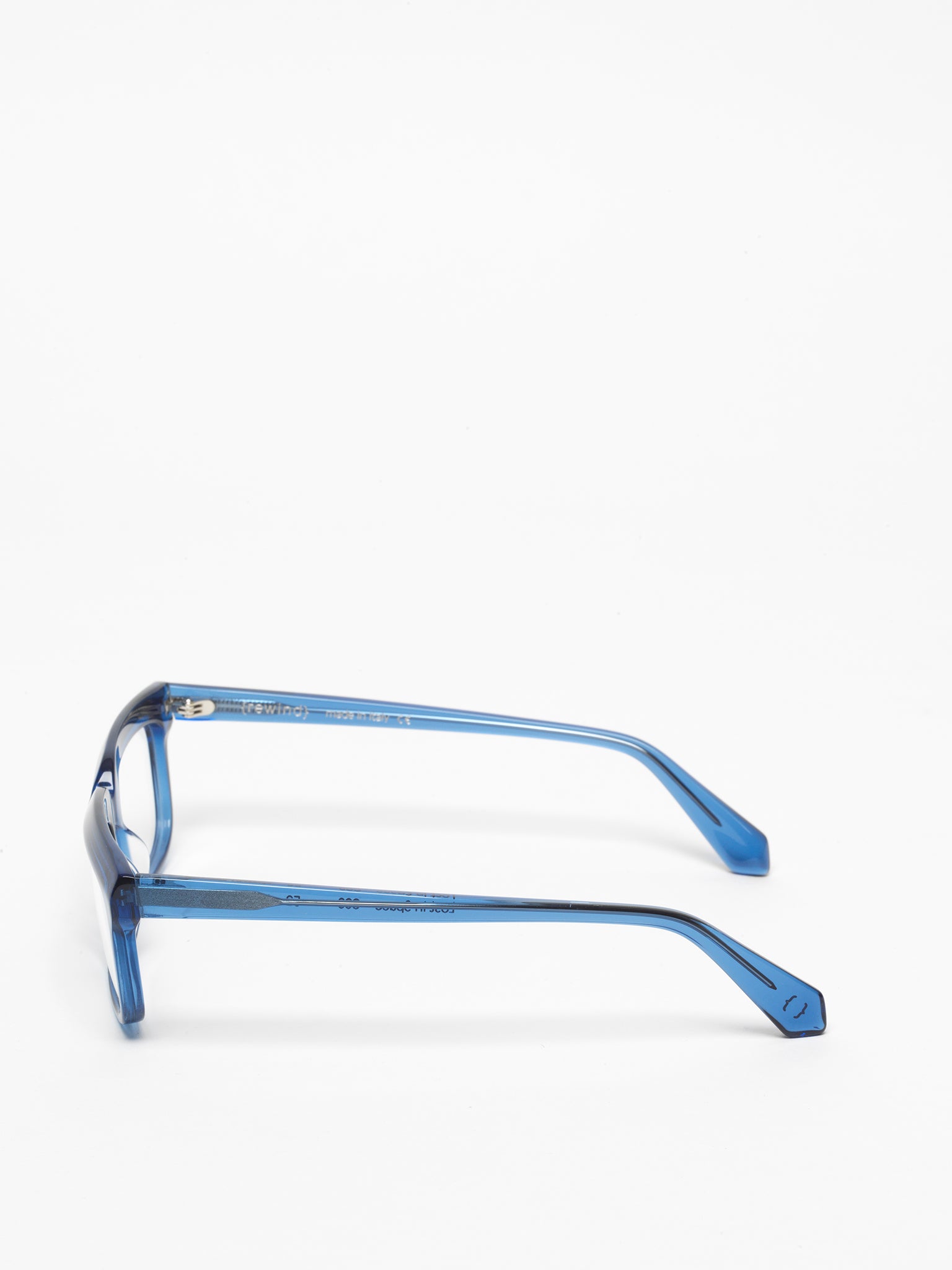 Lost in Space unisex eyeglasses by Rewind Eyewear, blue transparent acetate frame