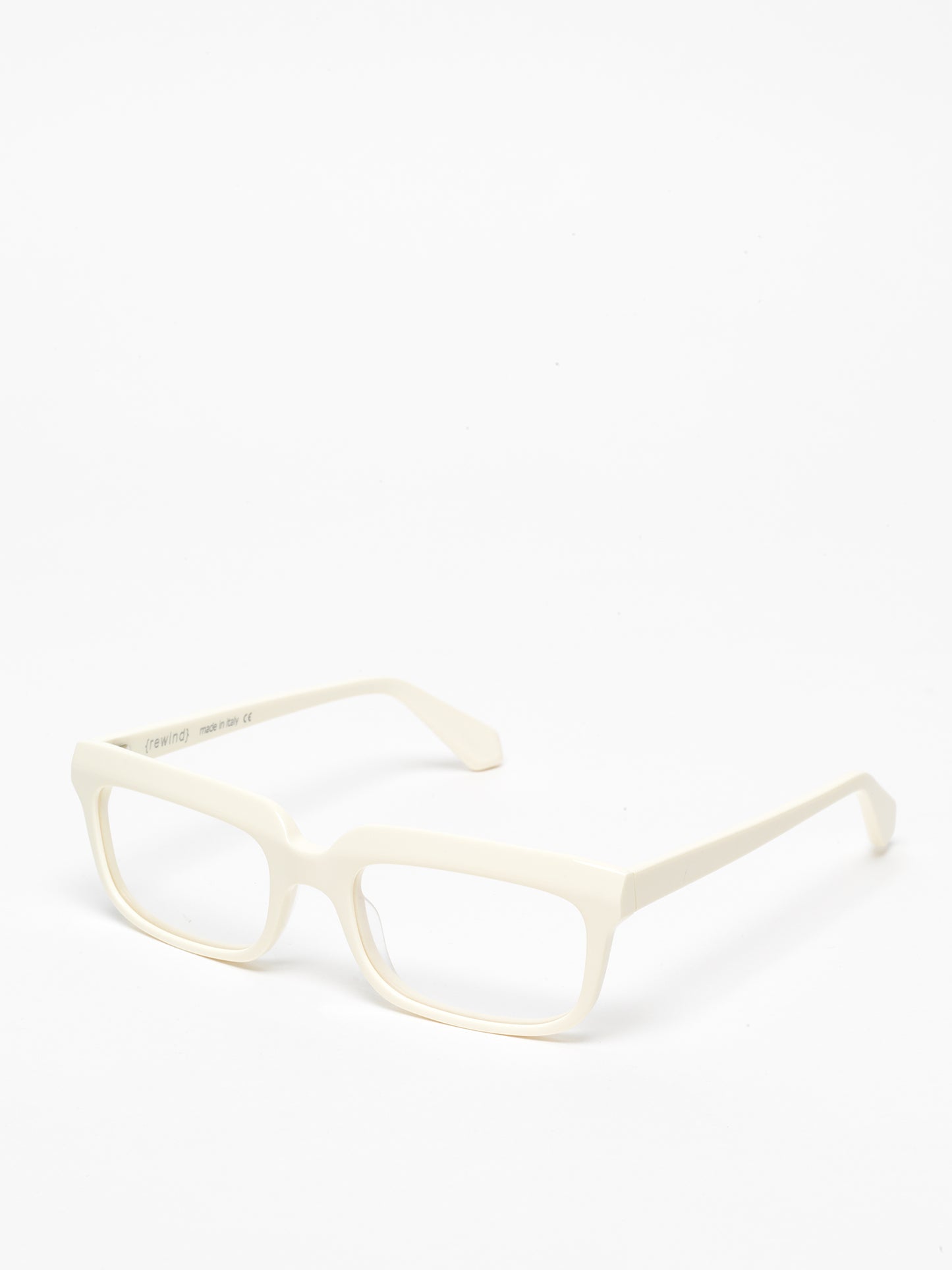 Lost in Space unisex eyeglasses by Rewind Eyewear, butter white pastel acetate frame