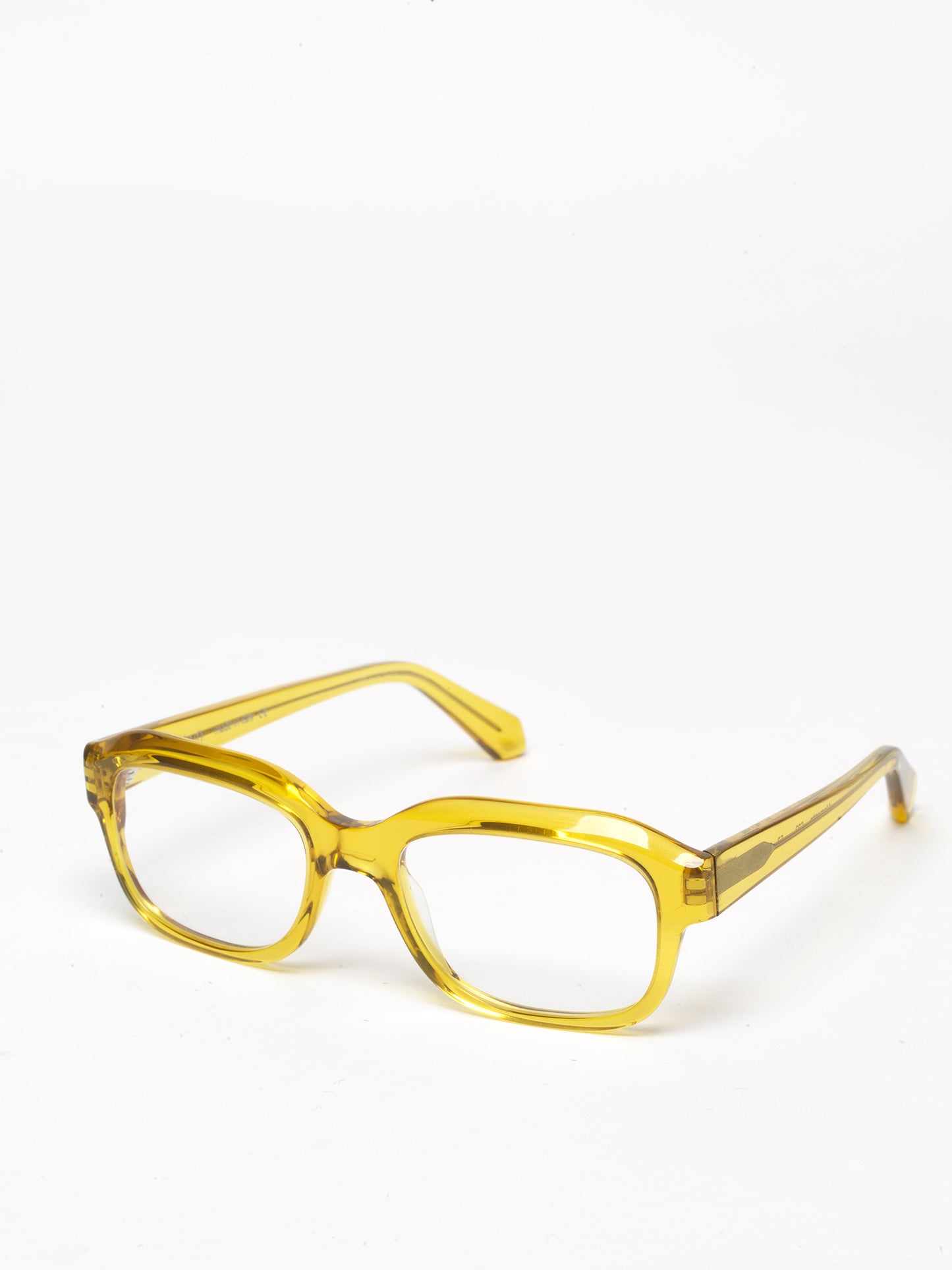 Memento unisex eyeglasses by Rewind Eyewear, acid yellow transparent acetate frame