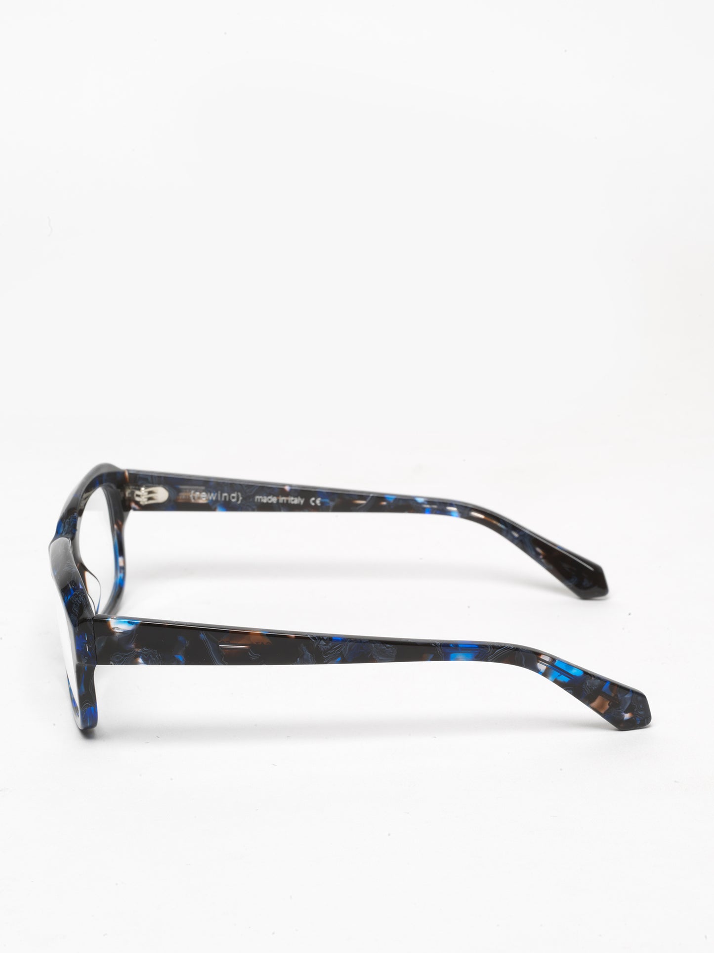 Memento unisex eyeglasses by Rewind Eyewear, black and blue acetate frame