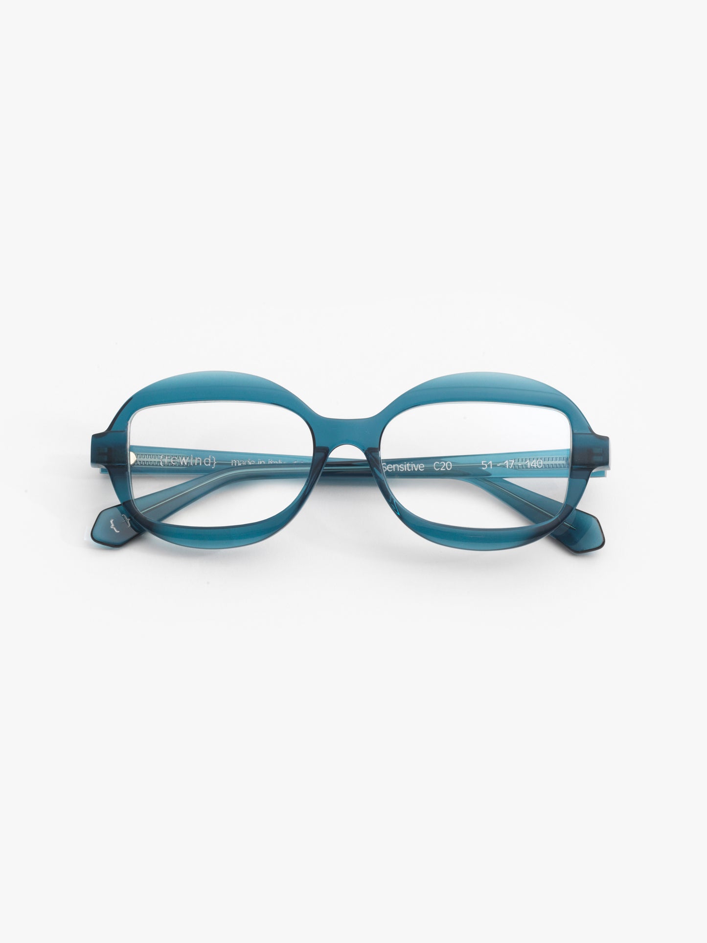 Sensitive unisex eyeglasses by Rewind Eyewear, navy blue acetate frame