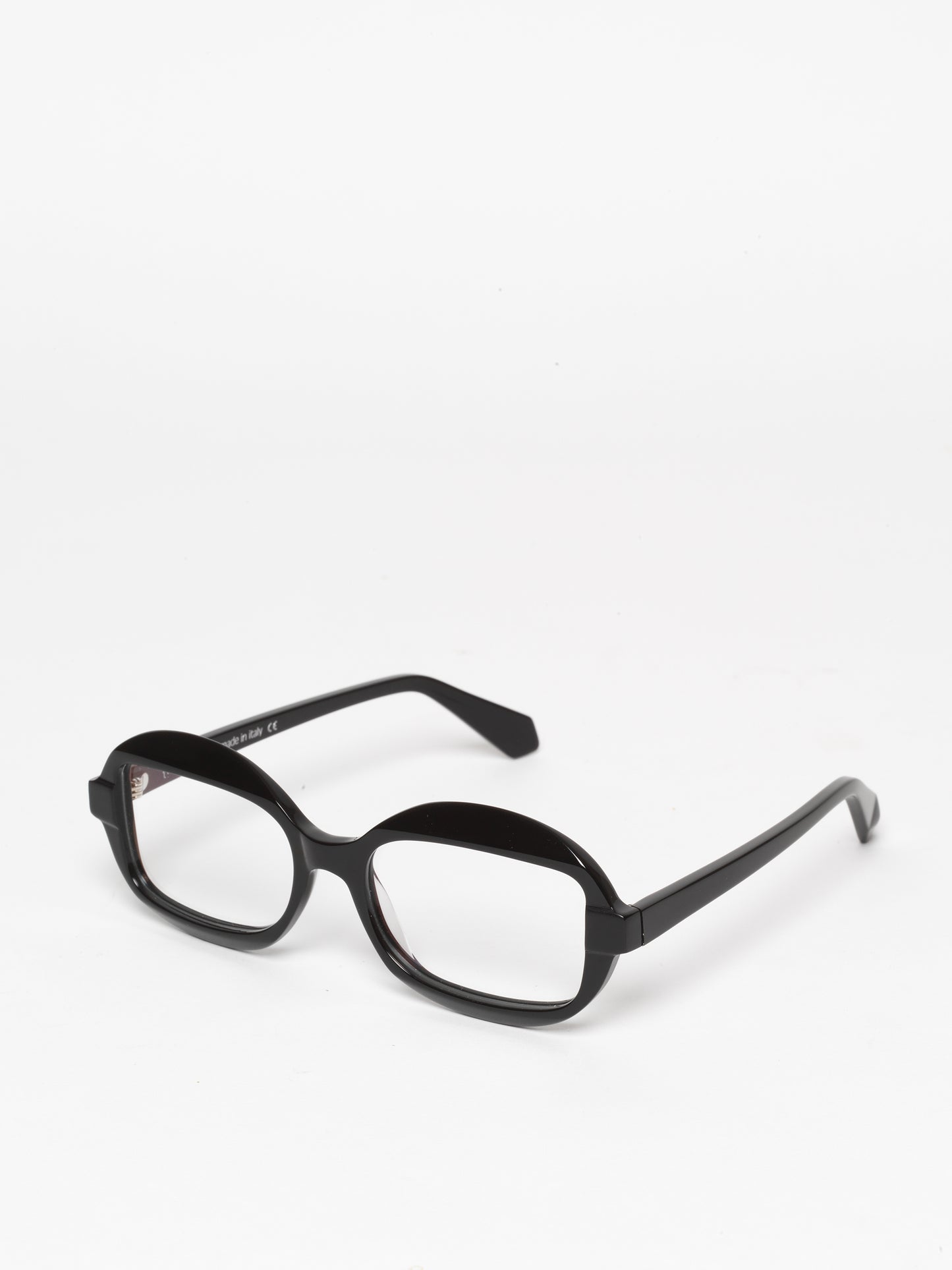 Sensitive unisex eyeglasses by Rewind Eyewear, black acetate frame
