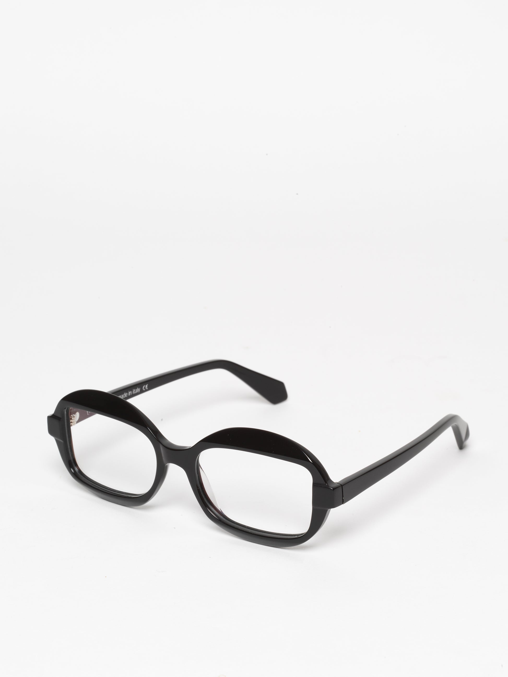 Sensitive unisex eyeglasses by Rewind Eyewear, black acetate frame
