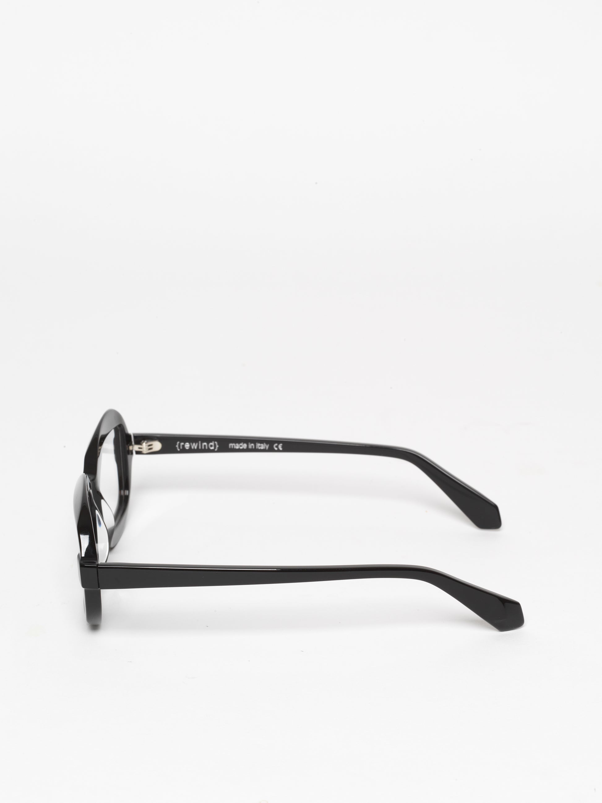 Sensitive unisex eyeglasses by Rewind Eyewear, black acetate frame
