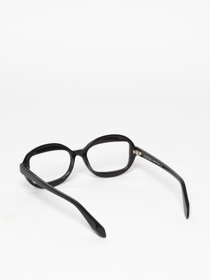 Sensitive unisex eyeglasses by Rewind Eyewear, black acetate frame