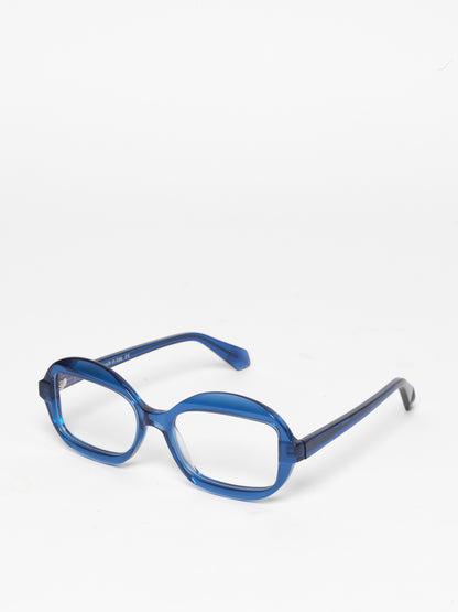 Sensitive unisex eyeglasses by Rewind Eyewear, navy blue acetate frame