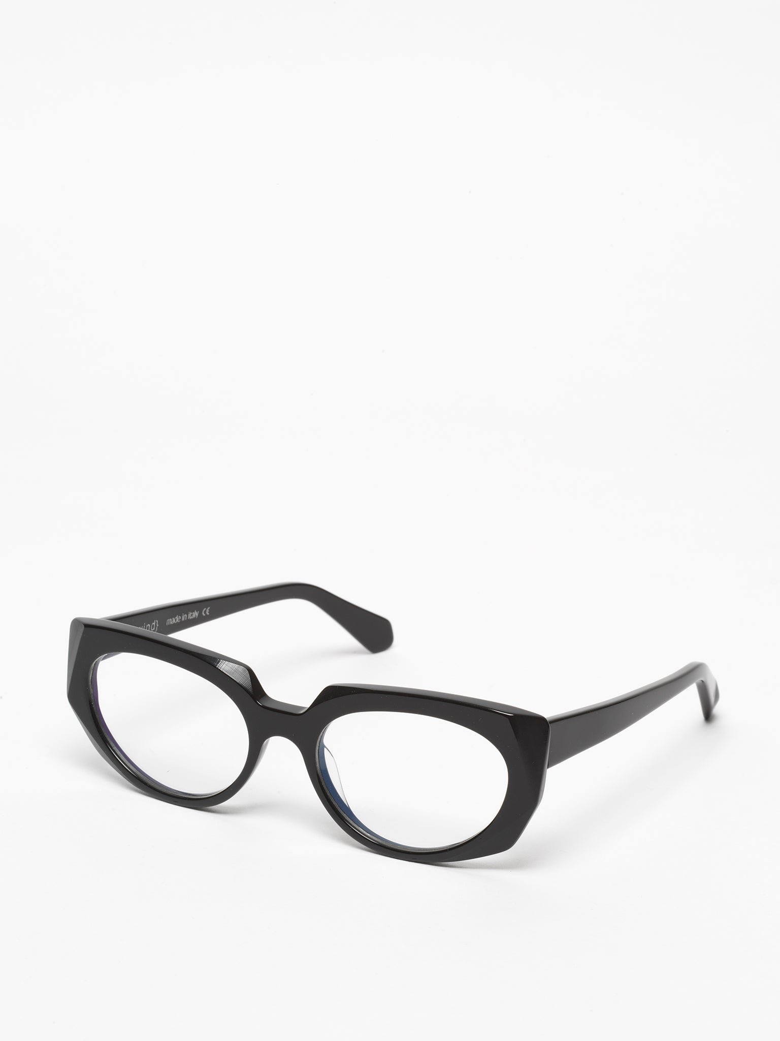 Sliding Doors women's eyeglasses by Rewind Eyewear, black acetate frame