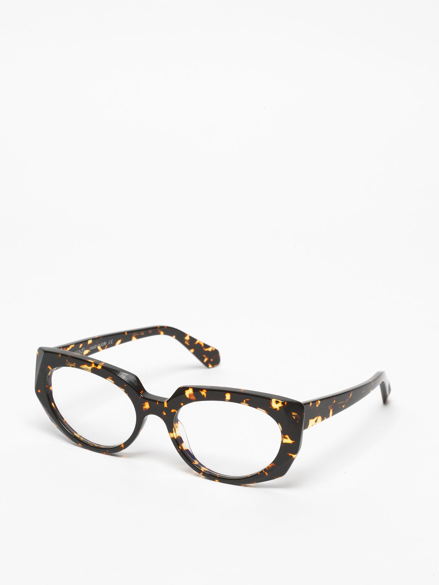 Sliding Doors women's eyeglasses by Rewind Eyewear, dark spotted tortoise acetate frame