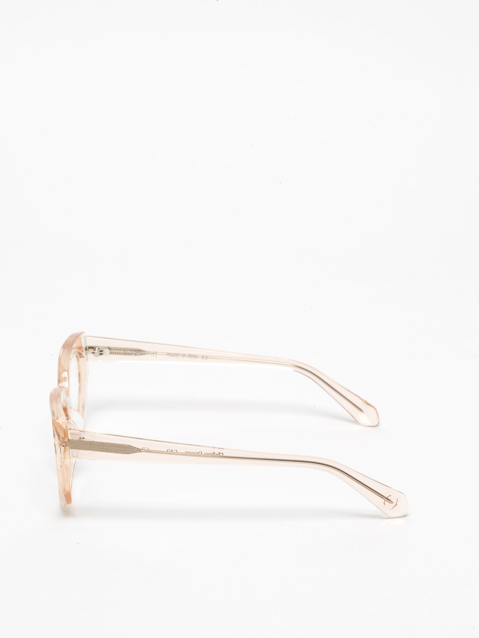 Sliding Doors women's eyeglasses by Rewind Eyewear, light pink transparent acetate frame