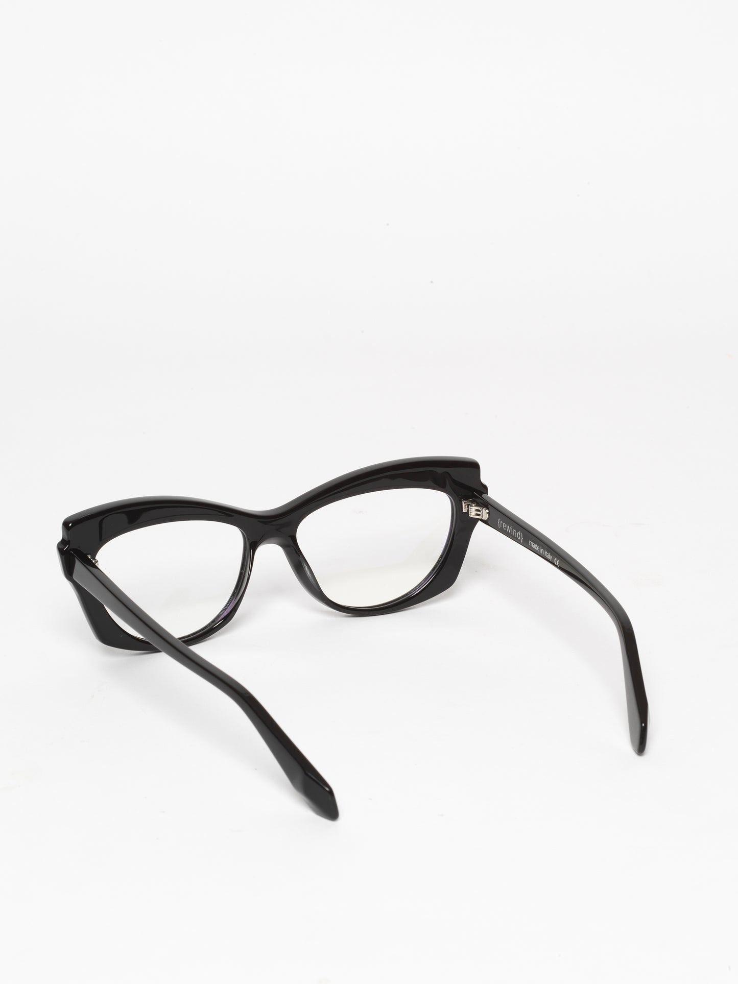 Slow Motion women's eyeglasses by Rewind Eyewear, black acetate frame