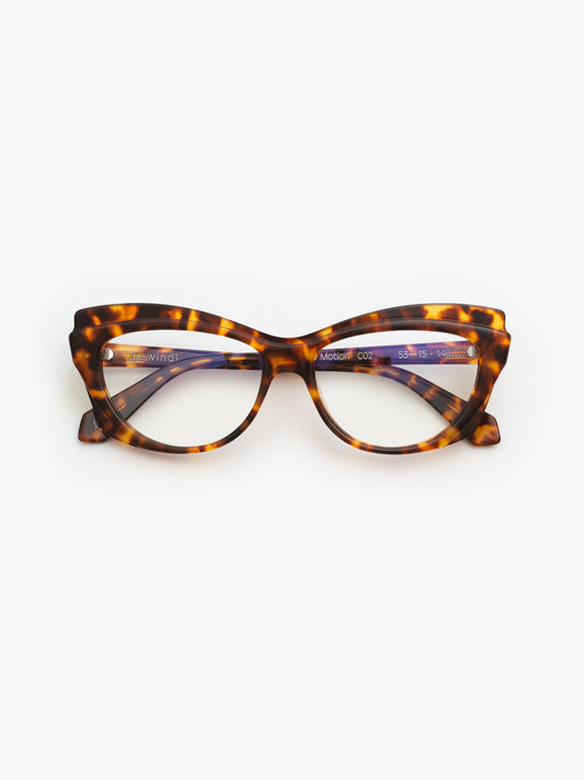 Slow Motion women's eyeglasses by Rewind Eyewear, vintage tortoise acetate frame
