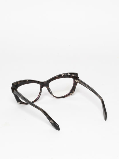 Slow Motion women's eyeglasses by Rewind Eyewear, dark red and grey tortoise acetate frame