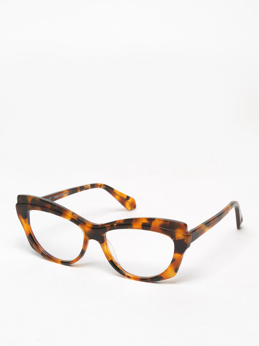 Slow Motion women's eyeglasses by Rewind Eyewear, spotted tortoise acetate frame