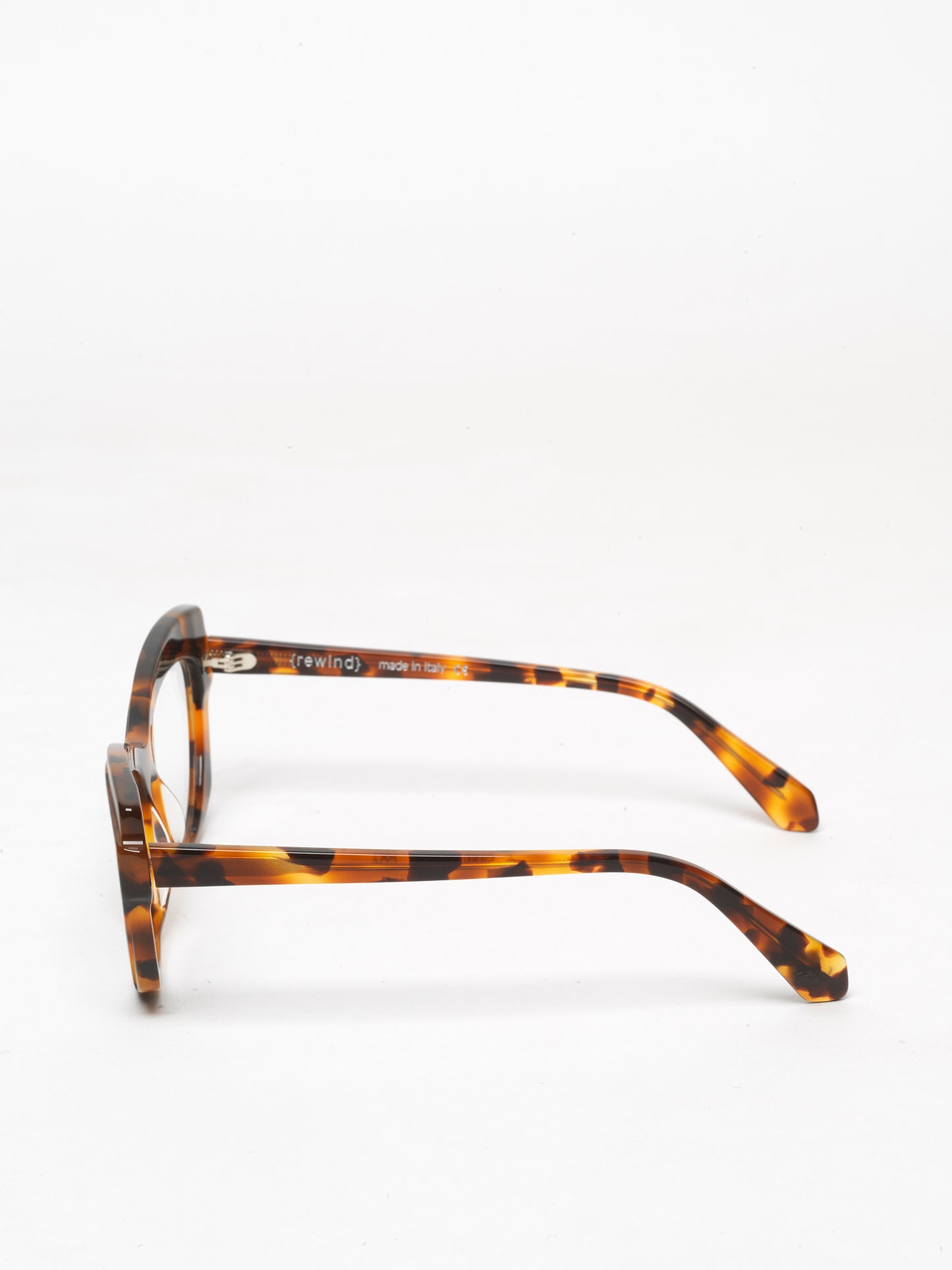 Slow Motion women's eyeglasses by Rewind Eyewear, spotted tortoise acetate frame