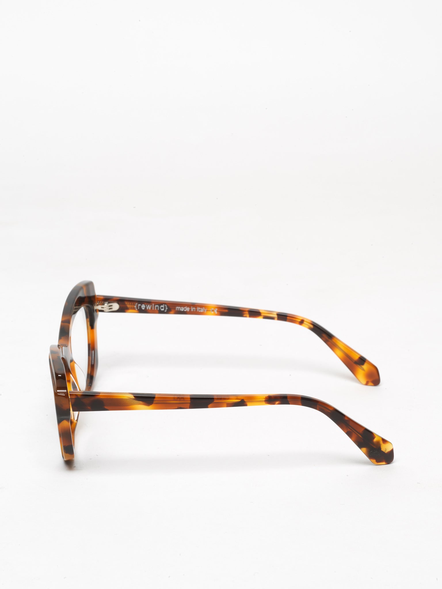 Slow Motion women's eyeglasses by Rewind Eyewear, spotted tortoise acetate frame