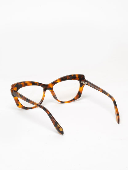 Slow Motion women's eyeglasses by Rewind Eyewear, spotted tortoise acetate frame
