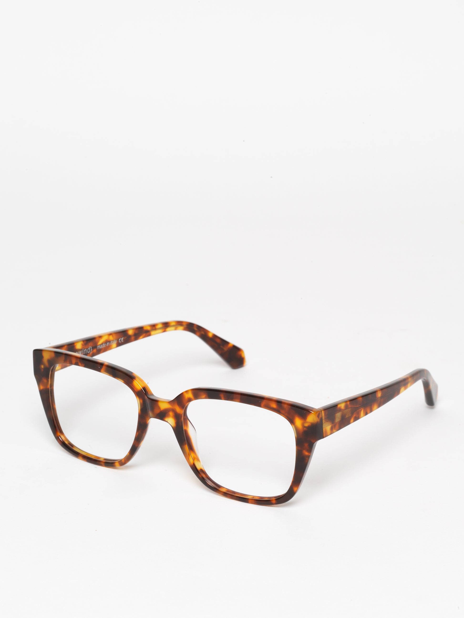 Stop Time unisex eyeglasses by Rewind Eyewear, vintage tortoise acetate frame