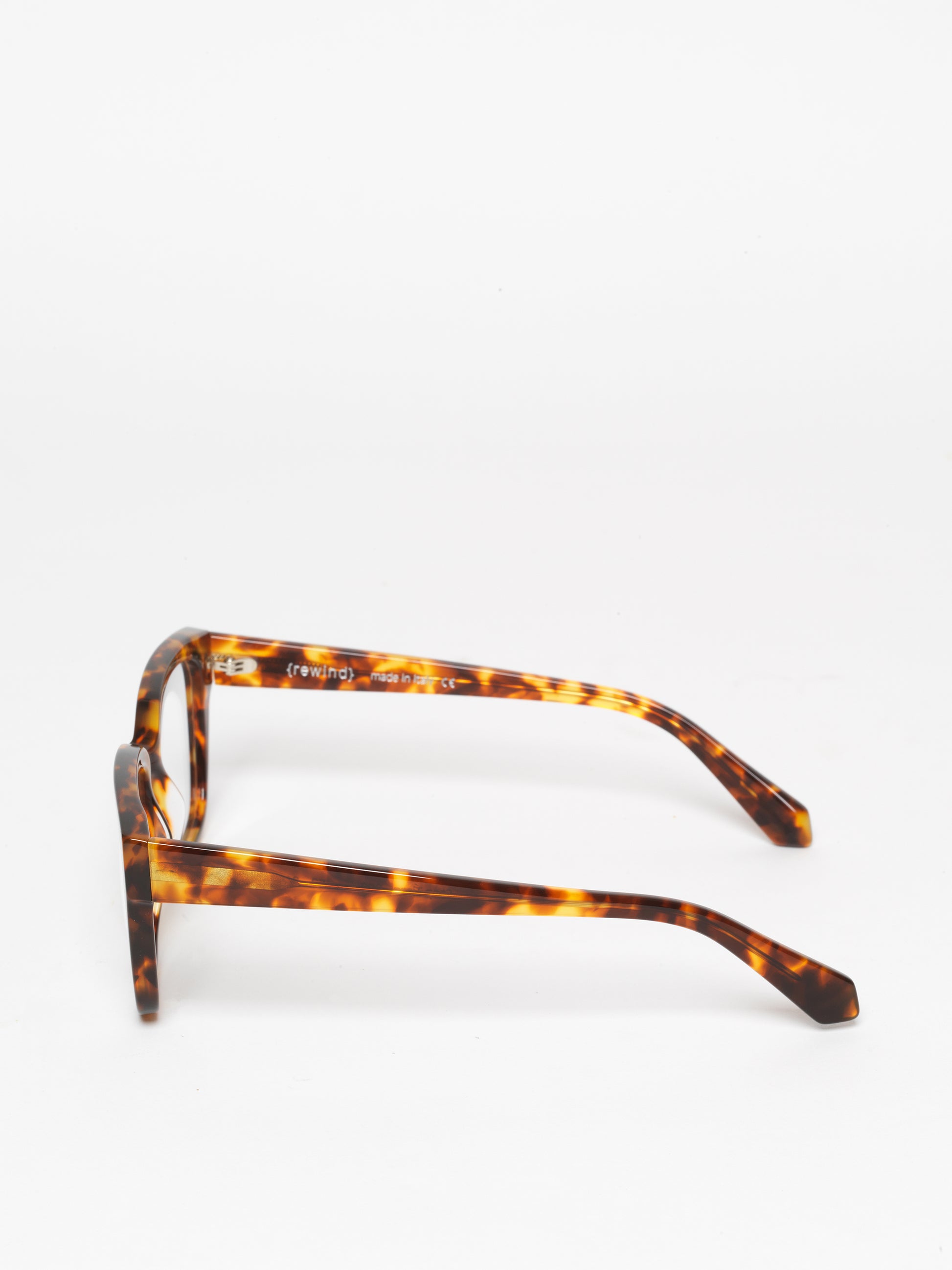 Stop Time unisex eyeglasses by Rewind Eyewear, vintage tortoise acetate frame