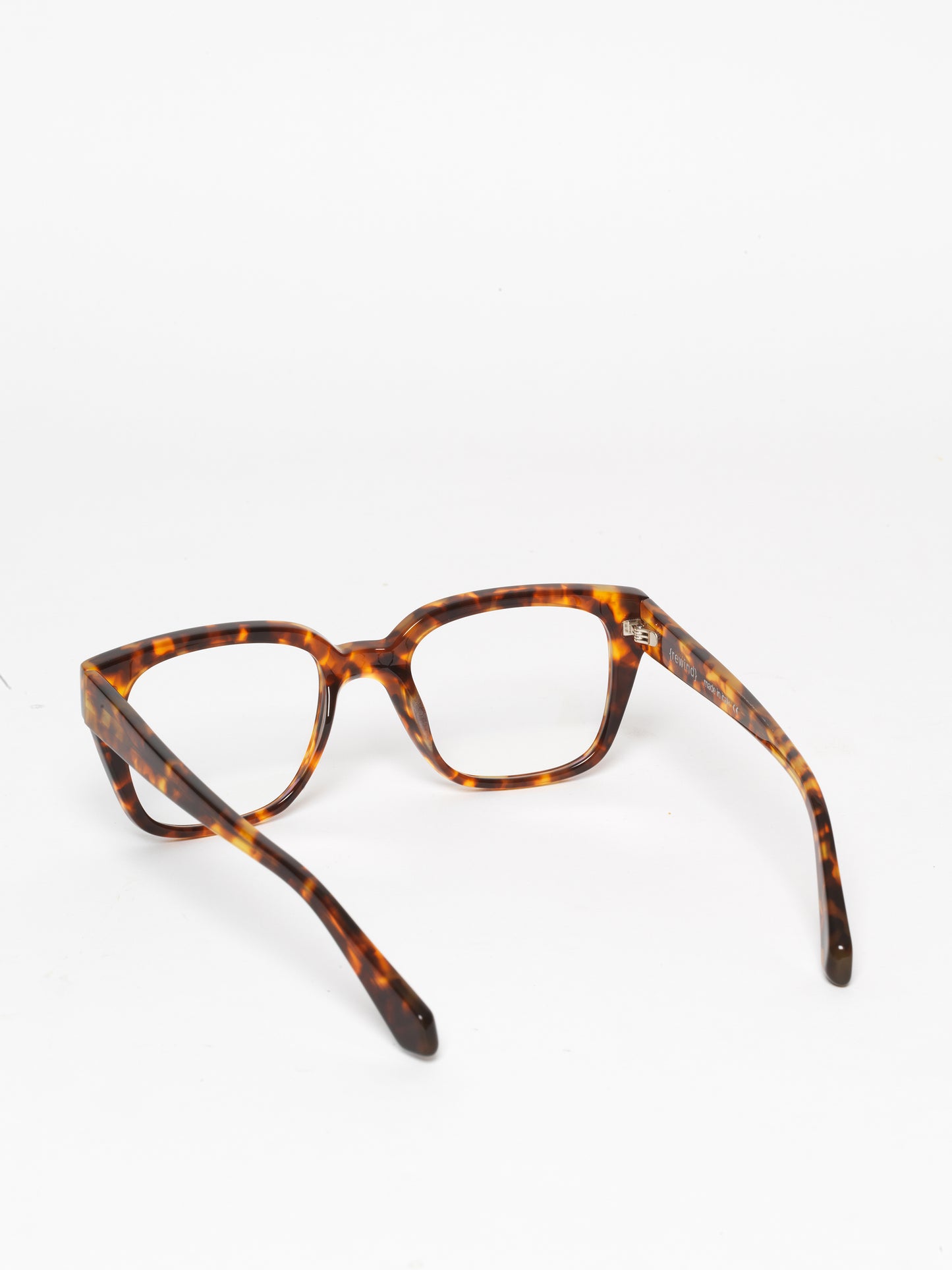 Stop Time unisex eyeglasses by Rewind Eyewear, vintage tortoise acetate frame