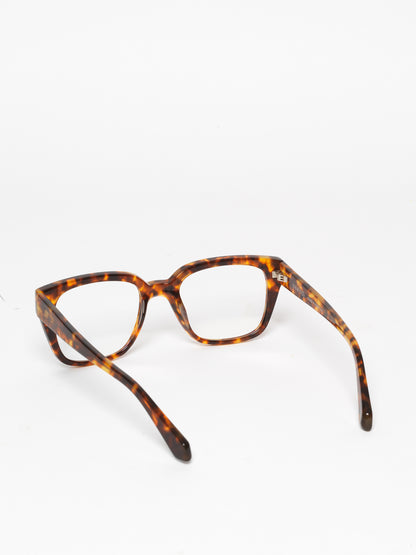 Stop Time unisex eyeglasses by Rewind Eyewear, vintage tortoise acetate frame