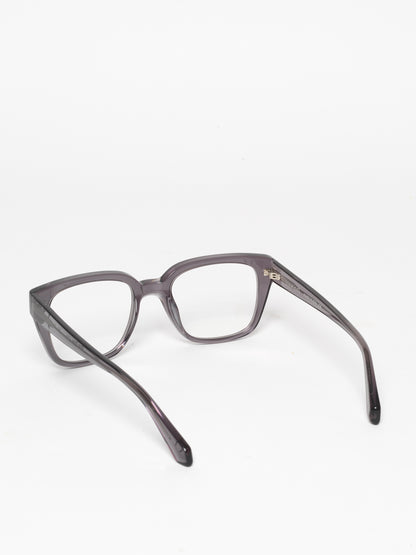 Stop Time unisex eyeglasses by Rewind Eyewear, grey transparent acetate frame