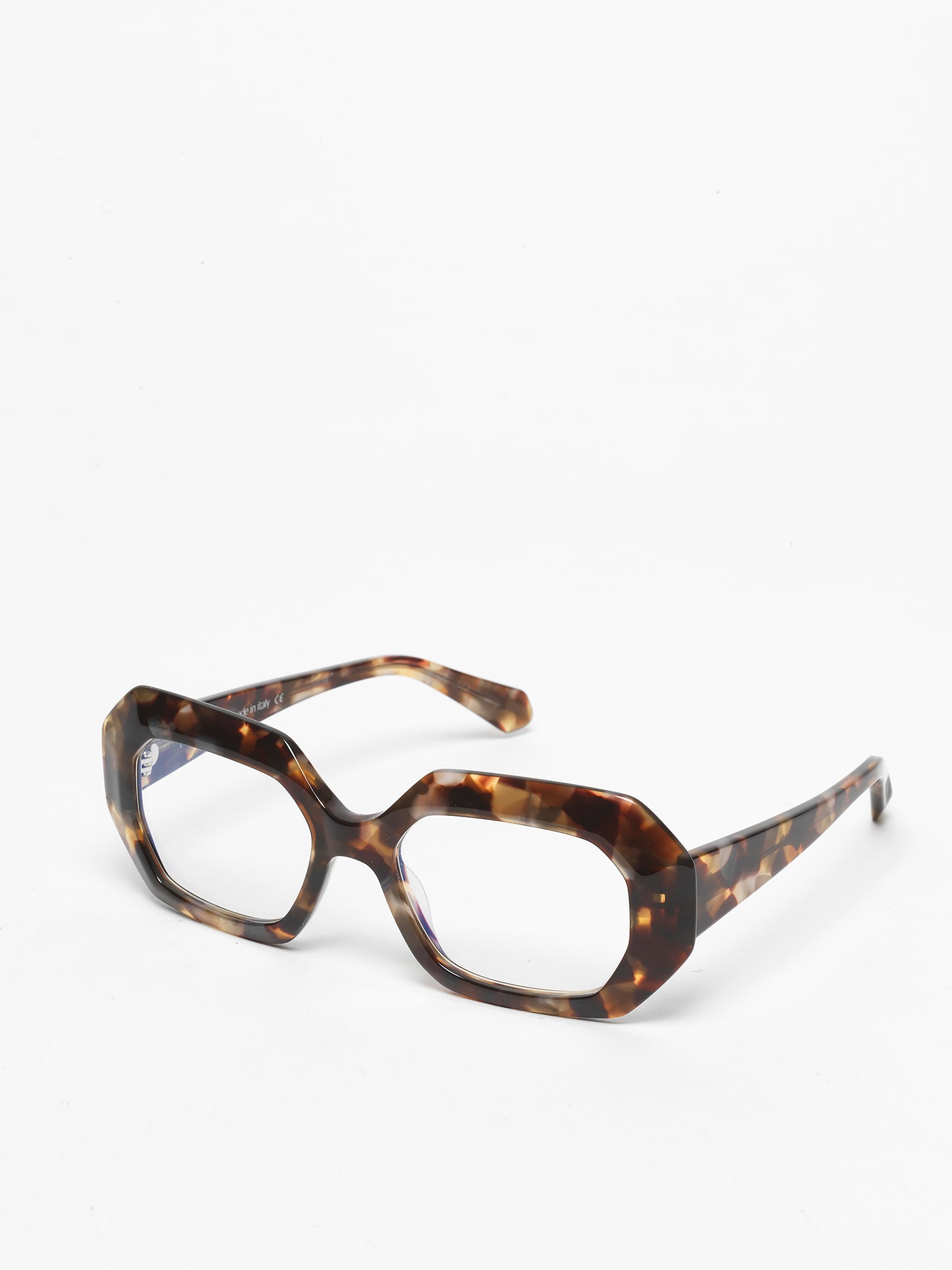 Storytelling women's eyeglasses by Rewind Eyewear, dark avana with white pearl acetate frame