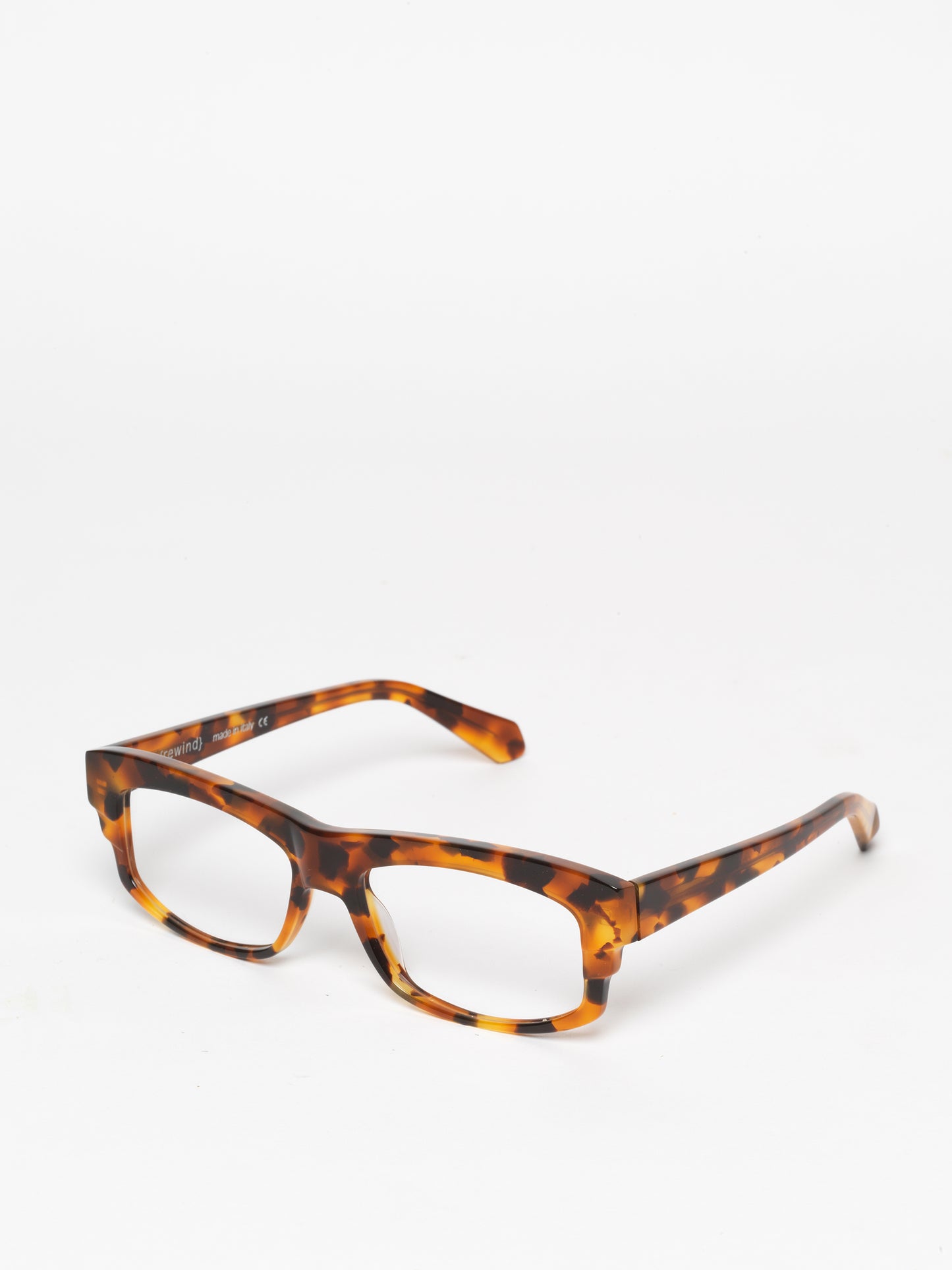 Time Effect unisex eyeglasses by Rewind Eyewear, spotted tortoise acetate frame