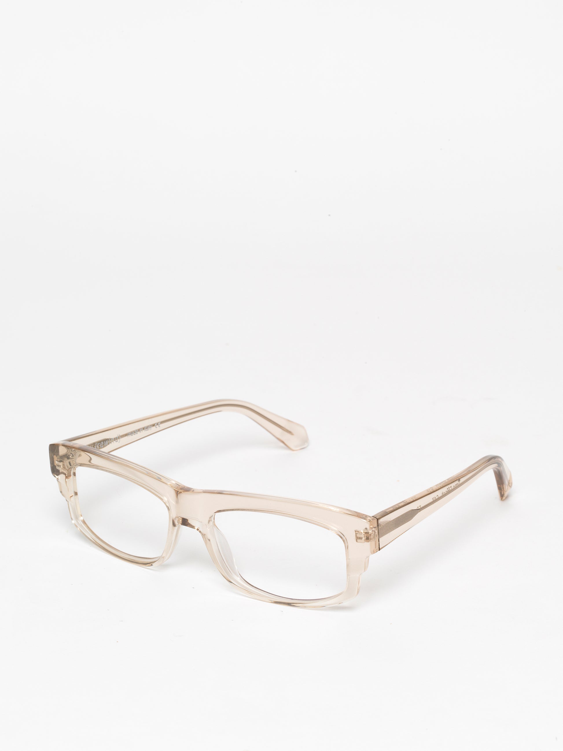 Time Effect unisex eyeglasses by Rewind Eyewear, light brown transparent acetate frame