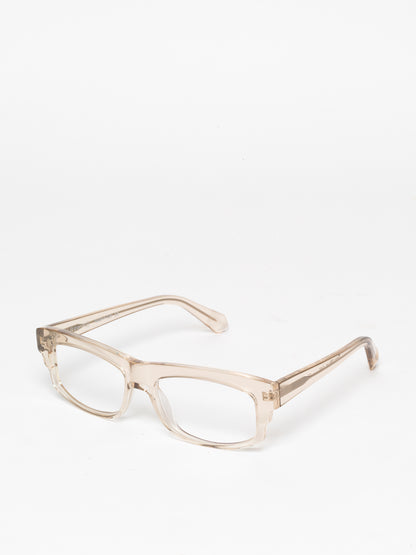 Time Effect unisex eyeglasses by Rewind Eyewear, light brown transparent acetate frame