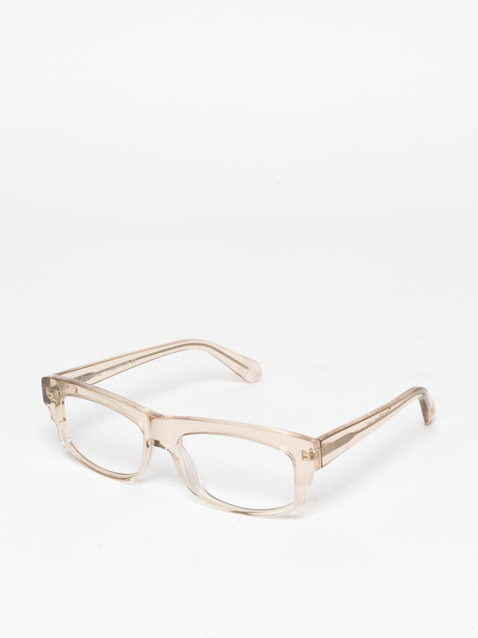 Time Effect unisex eyeglasses by Rewind Eyewear, light brown transparent acetate frame