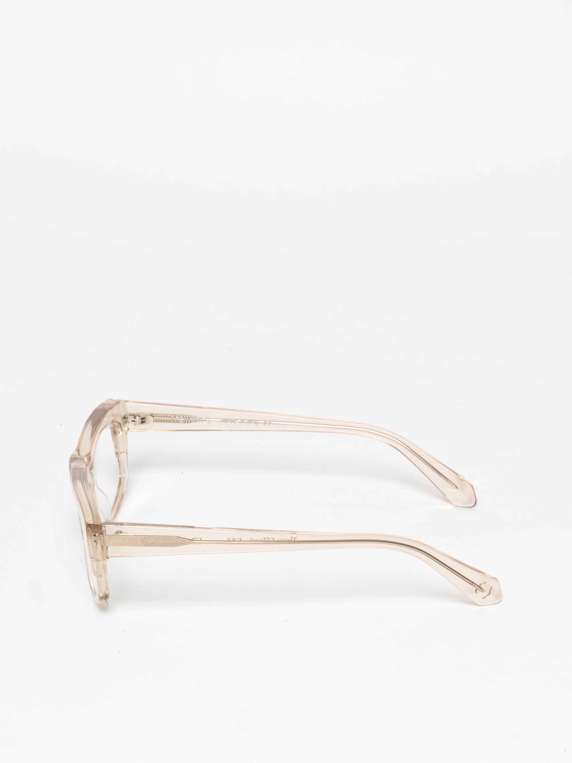 Time Effect unisex eyeglasses by Rewind Eyewear, light brown transparent acetate frame