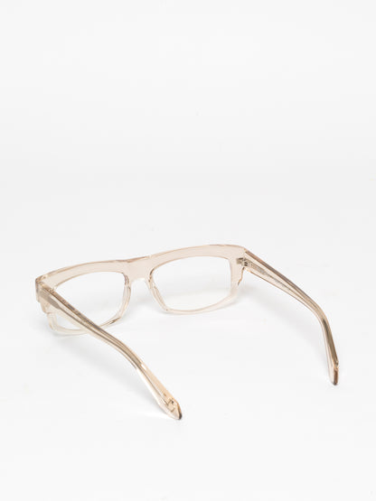 Time Effect unisex eyeglasses by Rewind Eyewear, light brown transparent acetate frame