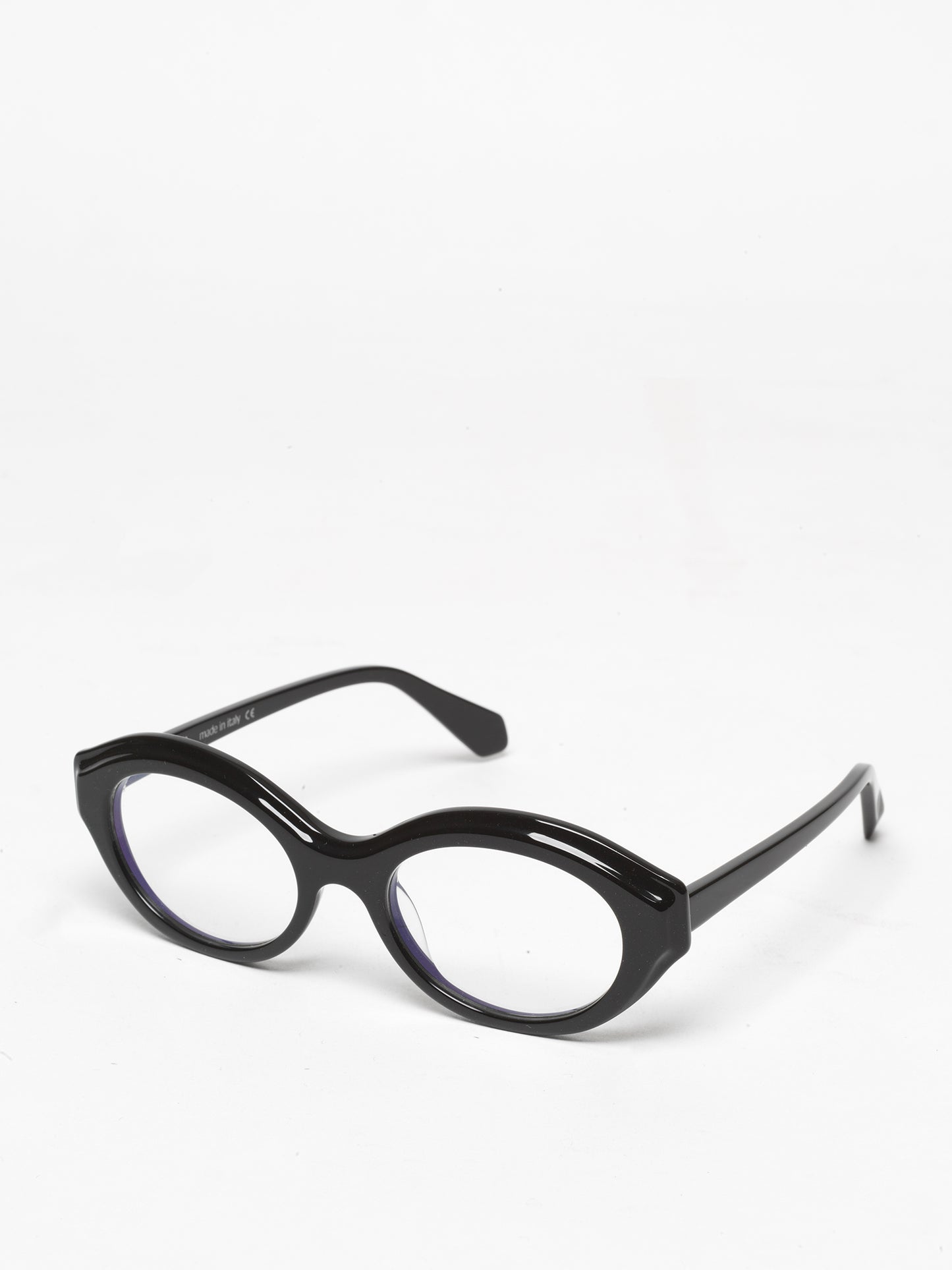 Timeline women's eyeglasses by Rewind Eyewear, black acetate frame