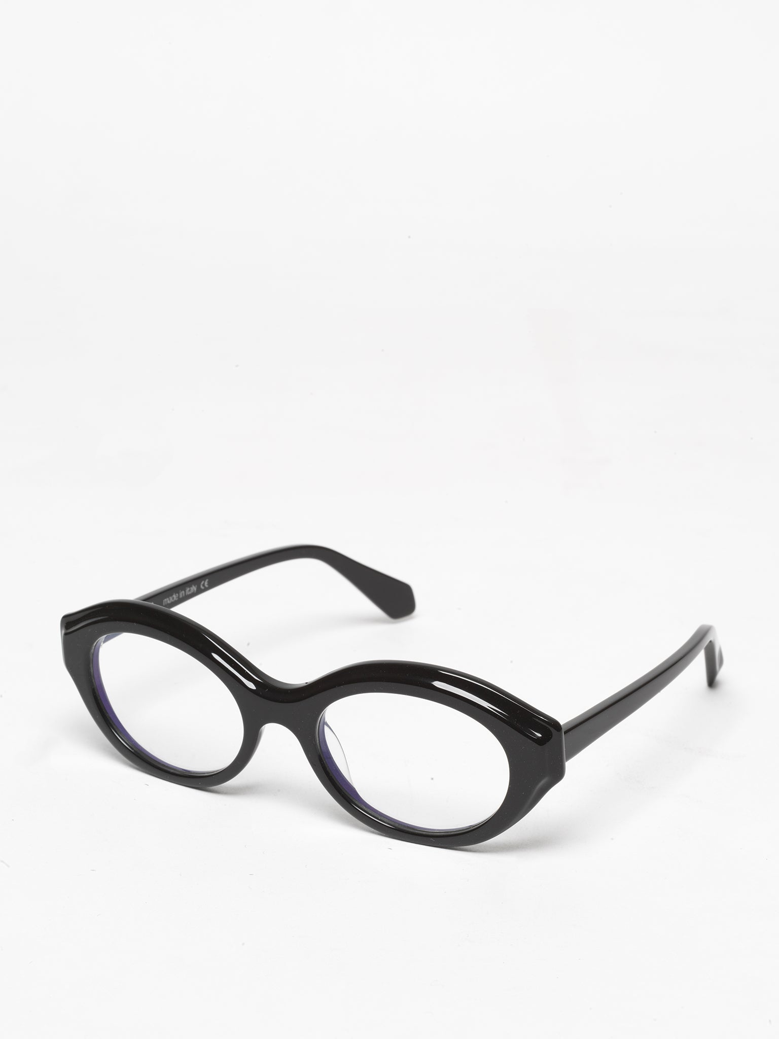 Timeline women's eyeglasses by Rewind Eyewear, black acetate frame
