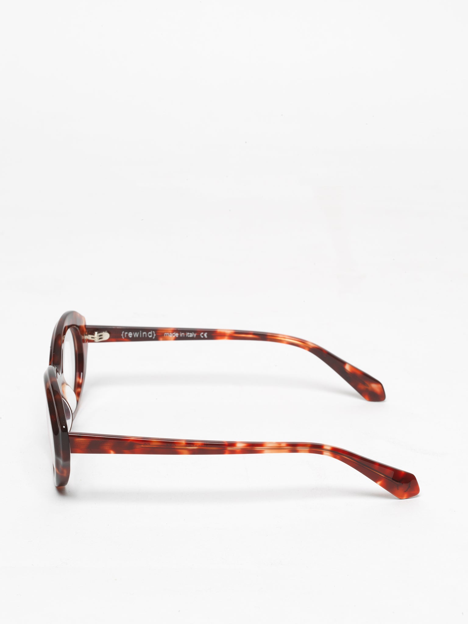 Timeline women's eyeglasses by Rewind Eyewear, red tortoise acetate frame