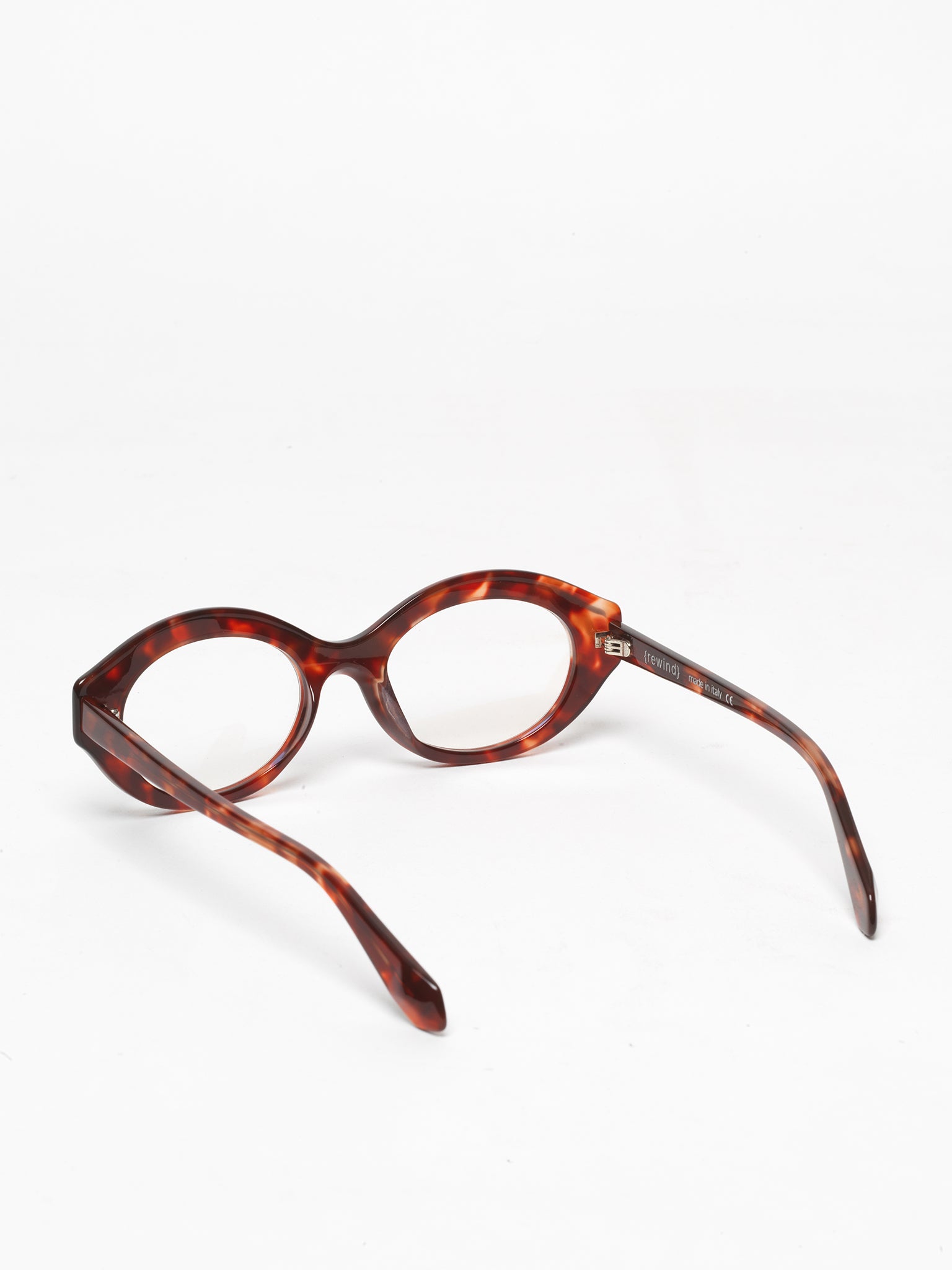 Timeline women's eyeglasses by Rewind Eyewear, red tortoise acetate frame