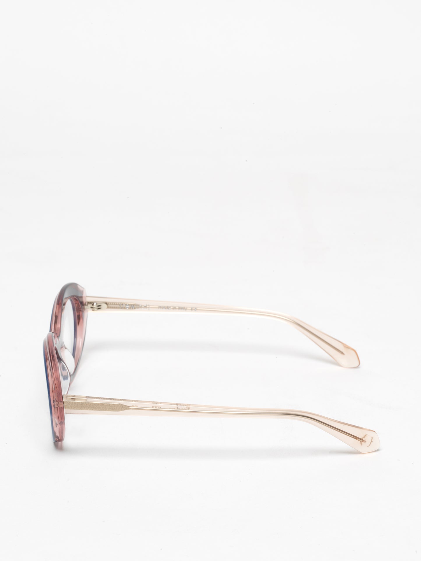 Timeline women's eyeglasses by Rewind Eyewear, rose and blue pearl acetate frame